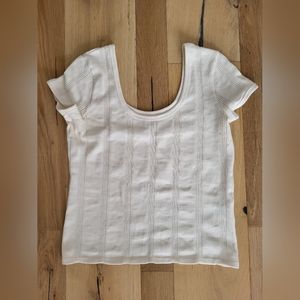 Madewell pointelle shirt top - tag XXS but fits like an XS